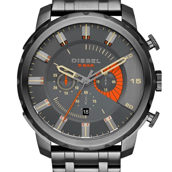 Diesel Gunmetal Diesel Stronghold Chronograph Watch Mens - Picture 1 of 13